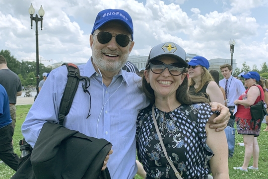 The author and Rabbi David Saperstein